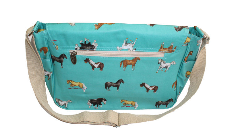 Teal Horse Satchel Bag