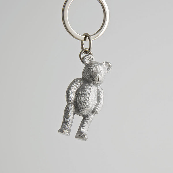 Teddy Bear Pewter Keyring