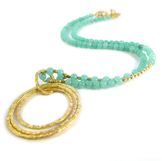 Triple Hoop Amazonite Necklace