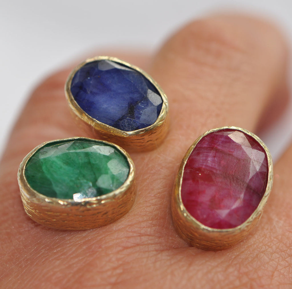 Emerald, Ruby and Sapphire Ring