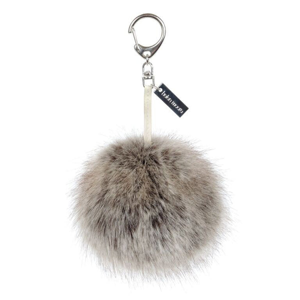 Truffle Faux Fur Pom Pom Keyring