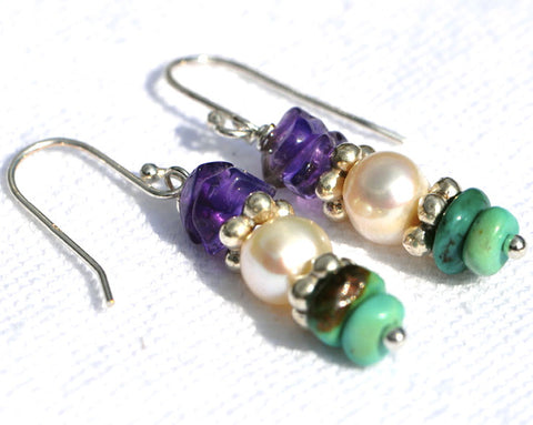 Sterling Silver Semi-Precious Earrings