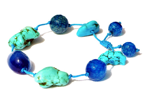 Semi-Precious Knotted Bracelet