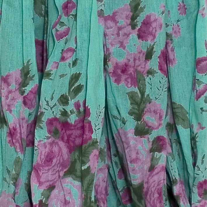 Turquoise Rose Printed Pyjamas