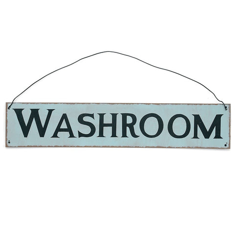 Washroom Metal Sign