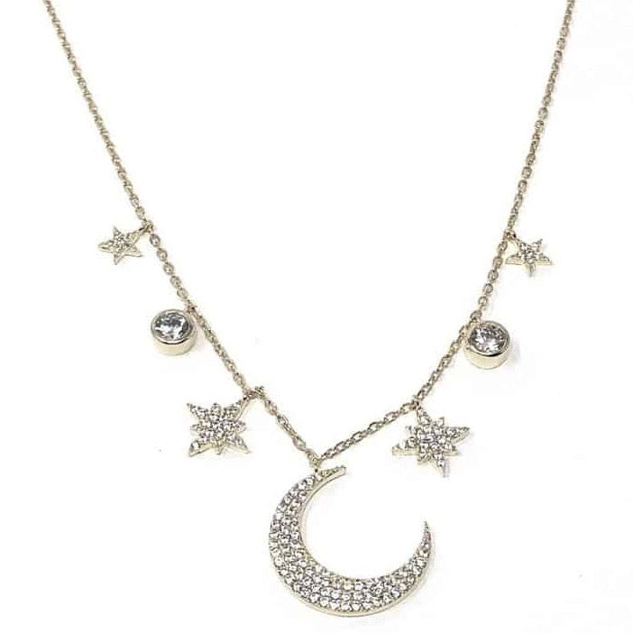 Wendy Moon Necklace Silver