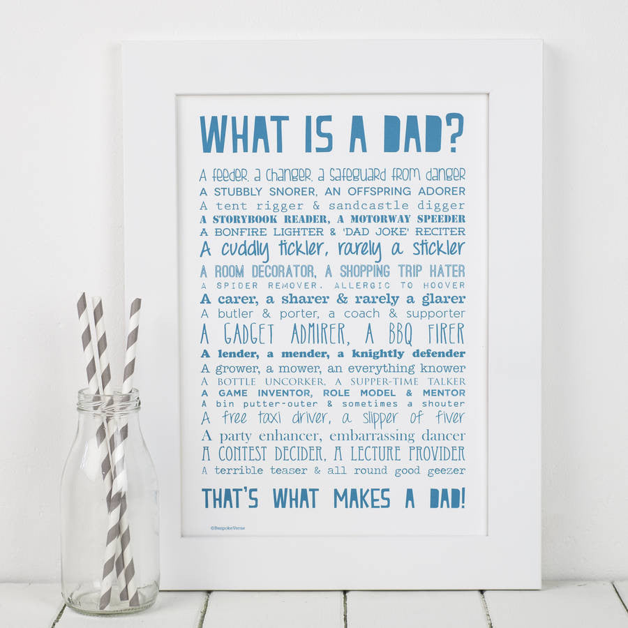 What is a Dad Poem Print