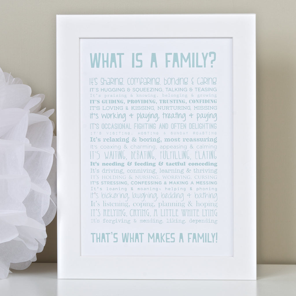 What is a Family Poem Print