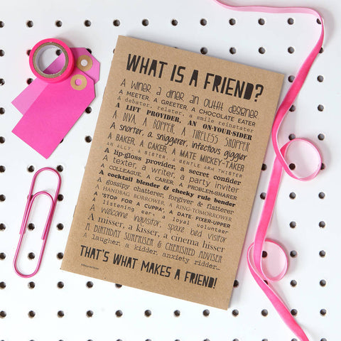 What is a Friend Poem Notebook