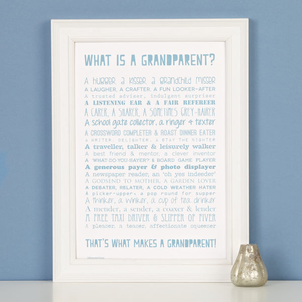 What is a Grandparent Poem Print