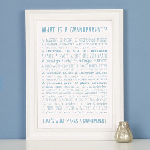 What is a Grandparent Poem Print