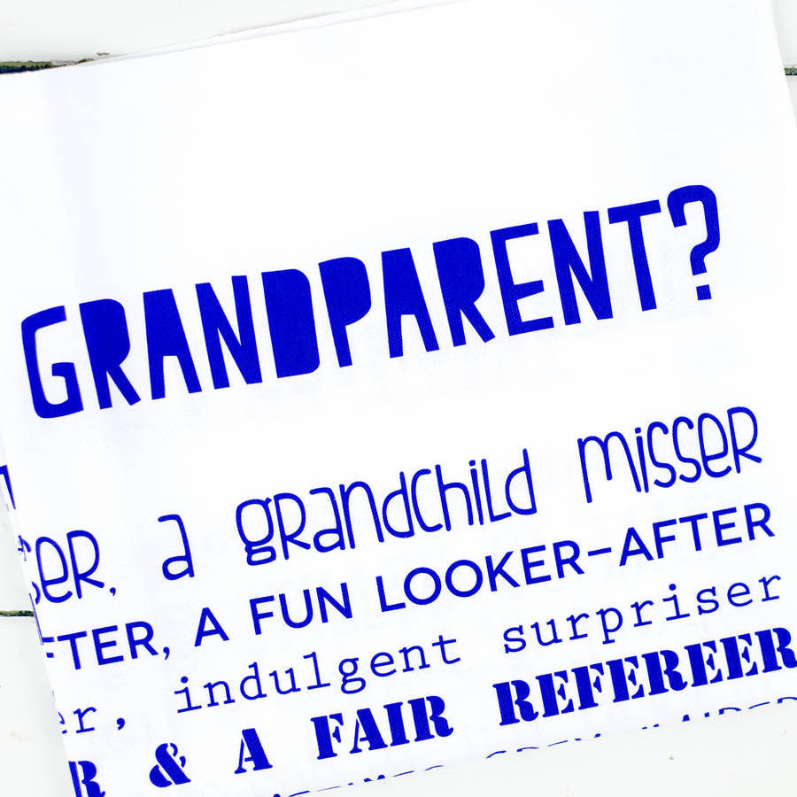 What is a Grandparent Poem Tea Towel