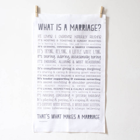 What is a Marriage Poem Tea Towel