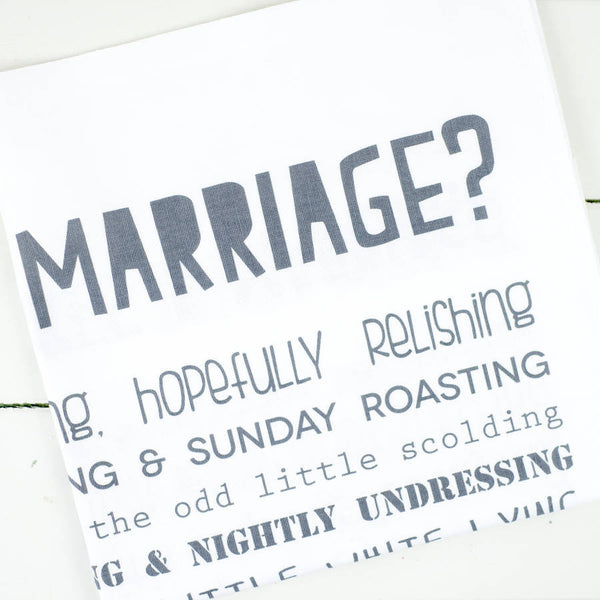 What is a Marriage Poem Tea Towel