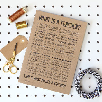 Teacher Poem Slim Notebook