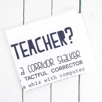 'What Is A Teacher?' Poem Tea Towel