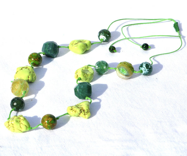 Semi-Precious Knotted Necklace