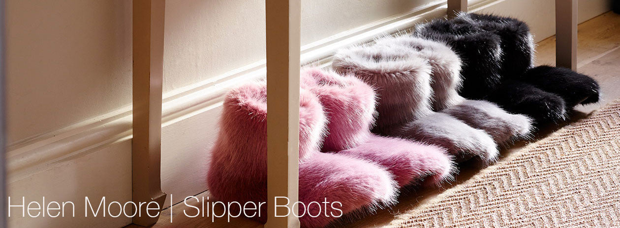 Helen Moore Faux Fur Slipper Boots